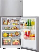 LG 20 cu. ft. 30 Inch Wide Top Freezer Refrigerator - Stainless Steel - Image 8