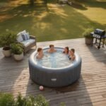 Wave Atlantic 4-Person Round inflatable Hot Tub with integrated Heater and Aquajet Massage System - Image 4