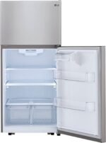 LG 20 cu. ft. 30 Inch Wide Top Freezer Refrigerator - Stainless Steel - Image 4