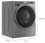 Whirlpool WFW6720RR, 27-Inch, 5.0 cu. ft. Smart Front Load Washer,  FreshFlow Vent System, Silver - Image 2