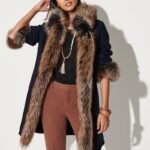 Chantal Reversible Navy Sheepskin Coat