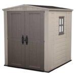 Factor 6 x 6 FT Strong Storage Shed Made Of Extremely Durable Resin And Reinforced with Steel