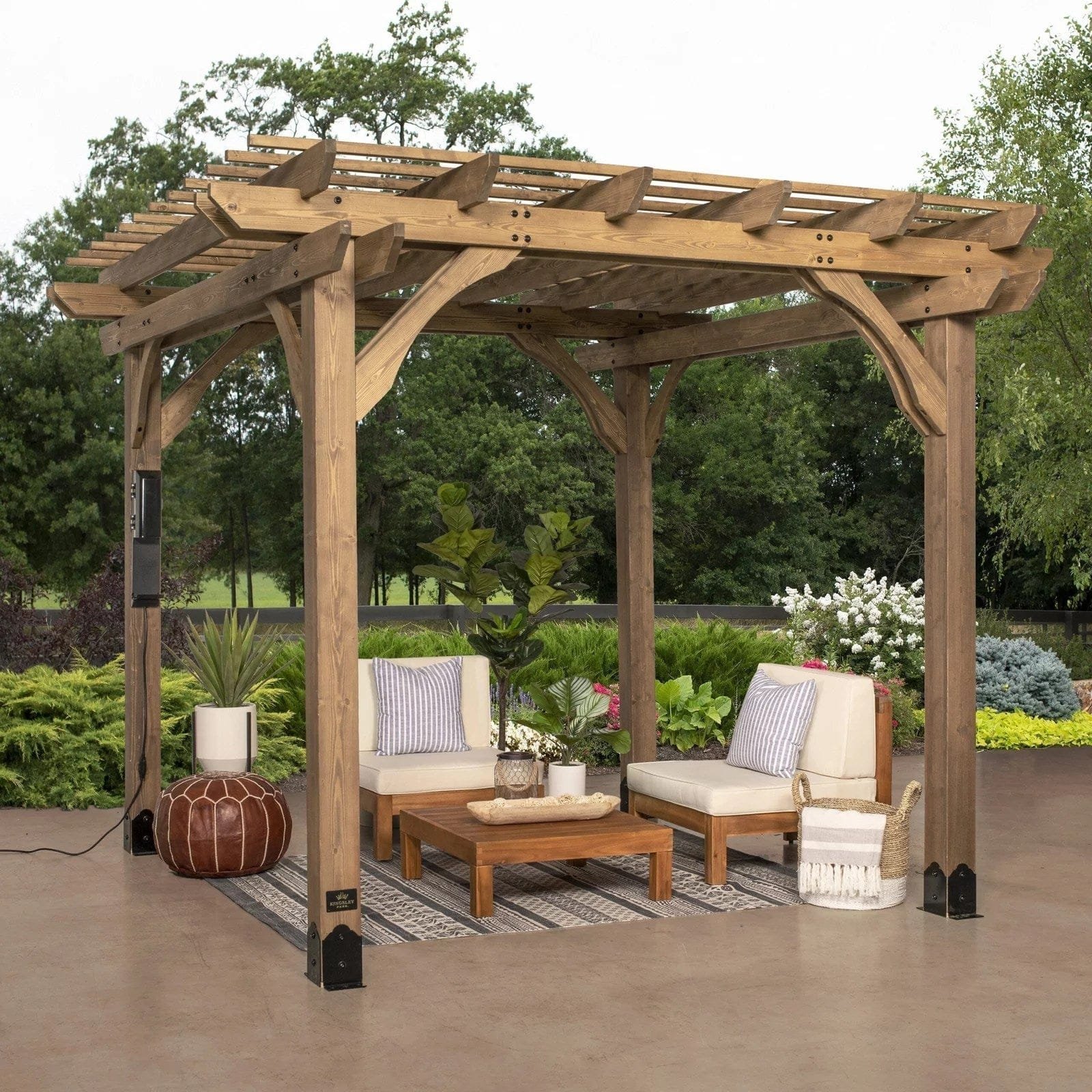 img-1485.jpg Fairhaven Pergola Rustic Finish 10 x 10 - Image 1