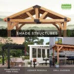 16×12 ashford traditional steel pergola with sail shade soft canopy - Image 13