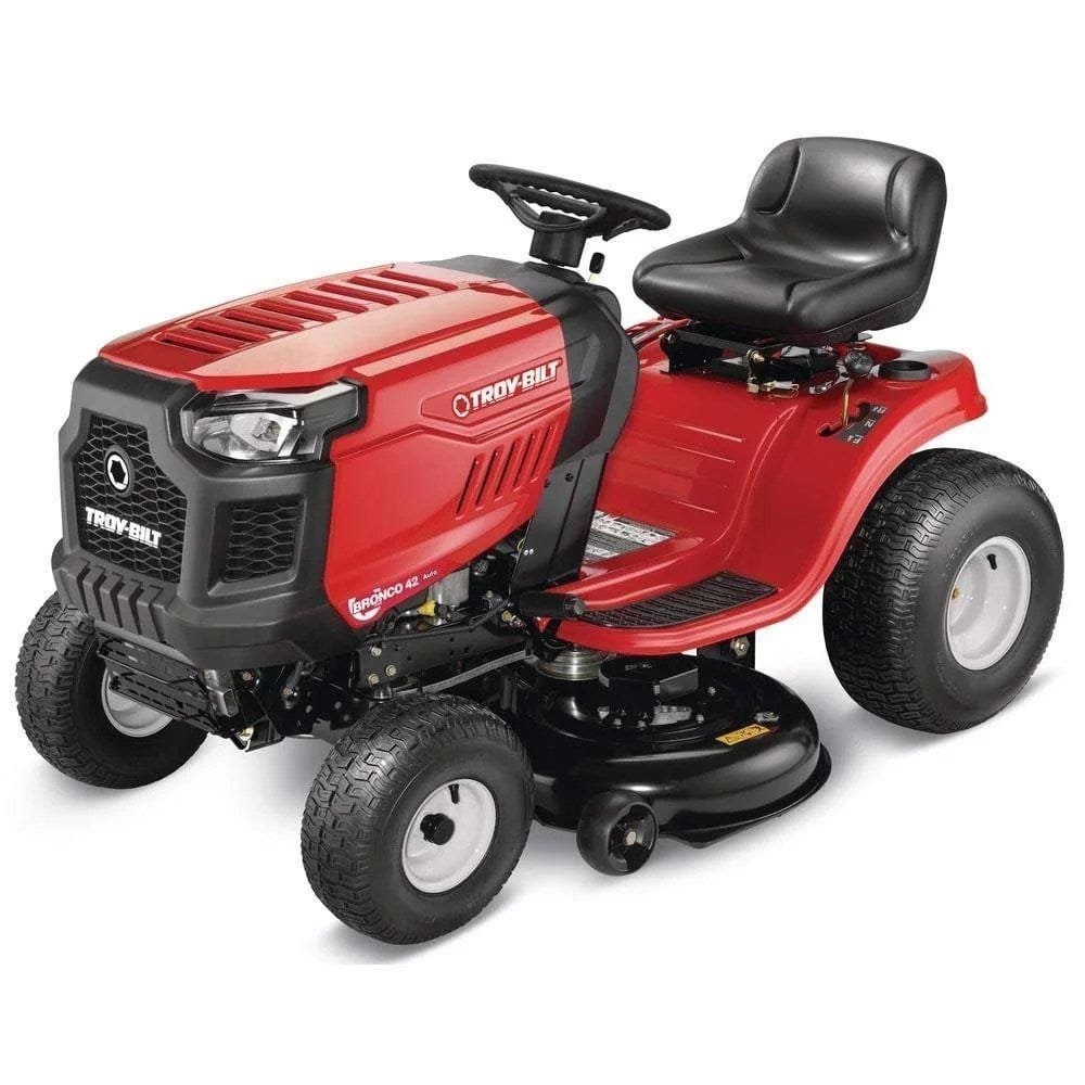 img-2958.jpg Troy Bilt Bronco 42 in 19 HP Briggs & Stratton Automatic Drive Gas Riding Lawn Tractor with Mow in Reverse - Image 1