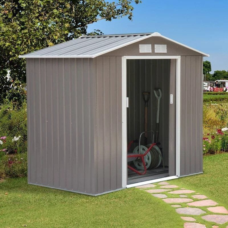 img-485.jpg 7 ft. W x 4.2 ft. D Metal Storage Shed - Image 1