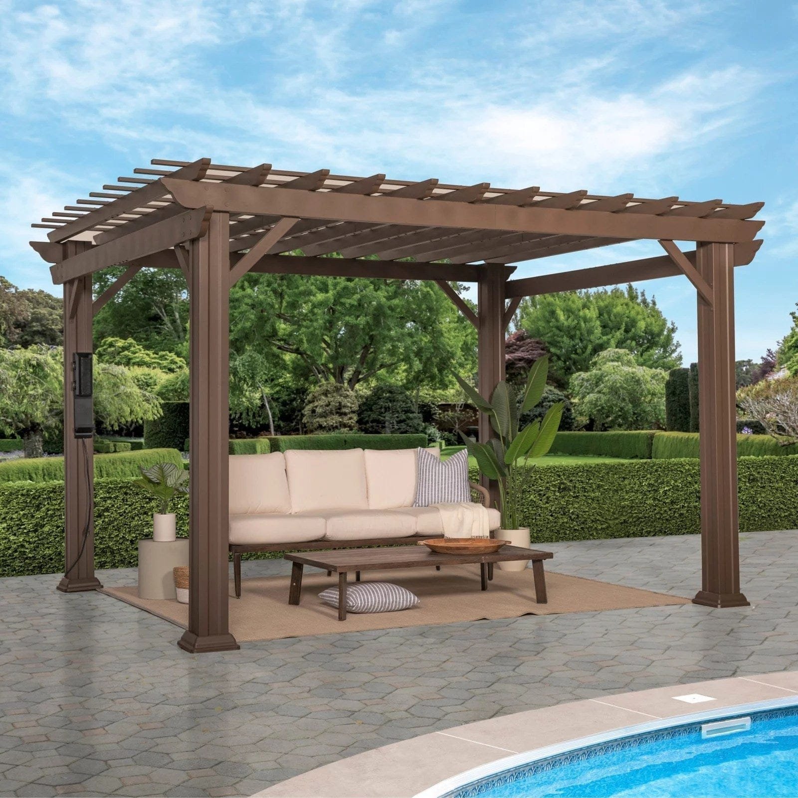 img-807.jpg Backyard Discovery Steel Traditional Pergola 12 ft. x 10 ft. - Image 1