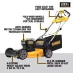 Dewalt 20V MAX 21.5 in Walk Behind Lawn Mower Kit, Hedge Trimmer Kit, String Trimmer & Leaf Blower - Image 2