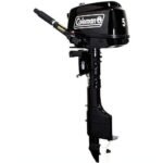 Coleman Powersports 5 HP 4 Stroke Outboard Boat Motor with Easy Pull Start F5BMS