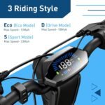 Hiboy X300 Electric Scooter, 700W Peak Motor, 12″ Pneumatic Tires, 23 Mph & 38 Miles Range, Folding Commuter Electric Scooter for Adults - Image 5