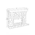 Festivo 44 in. Freestanding Electric Fireplace - Image 3