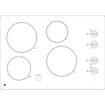 GE 30″ Built-In Knob Control Electric Cooktop JP3030DWBB - Image 4