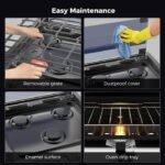 Camplux 17″ RV Oven with 3 Burners Cooktop - Image 6