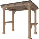 Veikous D Wooden Grill Gazebo Outdoor with Steel Roof - Image 3