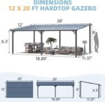 Aecojoy 20’x12′ Wall Mounted Gazebos Pergola - Image 3