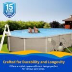 Belize 12-ft x 24-ft Oval 52-in Deep 6-in Top Rail Metal Wall Swimming Pool Package - Image 4