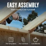 Heartland Asheville 10-ft x 12-ft Gable Style Wood Outdoor Storage Shed - Image 2