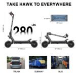 M YUME SCOOTER Hawk Dual Motor Electric Scooters for Adults 2400W 43MPH 43Miles Long Rang E-Scooter - Image 10