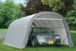 ShelterCoat Custom Round Wind and Snow Rated Shelter, 12 ft. x 20 ft. x 8 ft. Standard PE 9 oz. Gray - Image 4