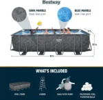 Bestway APX 365 18′ x 9′ x 52″ Rectangular Above Ground Swimming Pool - Image 5