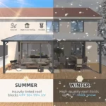 Aecojoy 20’x12′ Wall Mounted Gazebos Pergola - Image 2