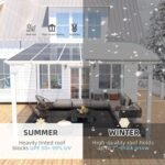 Aecojoy 12 ft x 12 ft White Aluminum Pergola with Canopy - Image 3