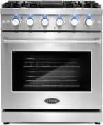 Cosmo 30 in. 4.5 Cu. Ft. Gas Range with 5 Sealed Burners, Convection Oven,