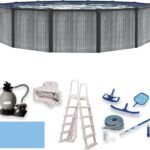 Blue Wave San Pedro 24-ft Round 52-in Deep 6-in Top Rail Above Ground Steel Wall Swimming Pool