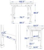 Veikous D Wooden Grill Gazebo Outdoor with Steel Roof - Image 4