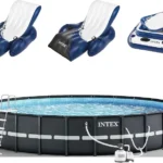 Intex Ultra XTR Round Frame Pool with Pump, Cooler, and Floats (2 Pack)