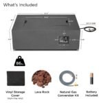 Real Flame Aegean 42″ Rectangle Propane Gas Outdoor Fire Table - Image 8