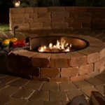 Necessories Wood Burning Fire Pit Kit 48″ w/ Cooking Grate, Concrete in Santa Fe - Image 4