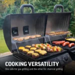 Char-Griller Texas Trio 3-Burner Dual Fuel Grill with Smoker - Image 5