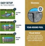Bestway APX 365 18’x52″ Round Above Ground Swimming Pool Set with Pump & Ladder - Image 4