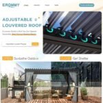 EROMMY 10 ft. W x 10 ft. D Outdoor Louvered Pergola - Image 5