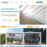 EROMMY 12’x24′ Outdoor Louvered Pergola Gazebo - Image 5