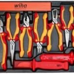 Wiha 32800 Insulated Tool Set with Screwdrivers, Nut Drivers, Pliers, Cutters, Ruler, Knife and Sockets in Rolling Tool Case, 10,000 Volt Tested and 1000 Volt Rated, 80-Piece Set