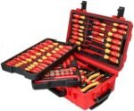 Wiha 32800 Insulated Tool Set with Screwdrivers, Nut Drivers, Pliers, Cutters, Ruler, Knife and Sockets in Rolling Tool Case, 10,000 Volt Tested and 1000 Volt Rated, 80-Piece Set - Image 5