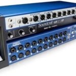 Soundcraft Ui24R Rack-Mountable Laptop or Tablet-Controlled, 24 input Digital Audio Mixer with onboard Signal Processing. Blue and Gray
