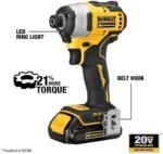 DEWALT ATOMIC 20V MAX* Cordless Drill Combo Kit, Compact (DCK278C2) - Image 9