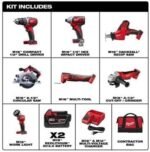 Milwaukee M18 Cordless Combo Kit (7-Tool) with Two 3.0 Ah Batteries, Charger and Tool Bag - Image 2