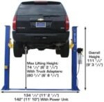 ATLAS Automotive Equipment 9KBPX 2-Post Lift/Hoist, Baseplate Style, 9’6″ Minimum Ceiling Height, 9,000lb Capacity, Symmetric Arms, Dual Hydraulic Chain Drive Cylinders, for Low Ceiling Home Use - Image 4