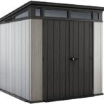 Keter Outdoor Storage Shed, for House, Patio & Yard, Plastic Resin, Artisan, 7×7 Ft, Gray