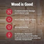 Handy Home Products Windemere 10×12 Do-it-Yourself Wooden Storage Shed with Floor, Beige - Image 13