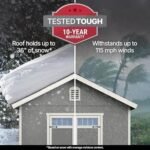 Handy Home Products Windemere 10×12 Do-it-Yourself Wooden Storage Shed with Floor, Beige - Image 7