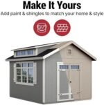 Handy Home Products Windemere 10×12 Do-it-Yourself Wooden Storage Shed with Floor, Beige - Image 5