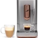 Café Affetto Automatic Espresso Machine + Milk Frother | Built-In & Adjustable Espresso Bean Grinder | One-Touch Brew in 90 Seconds | Steel Silver, 1.2 Liter, (C7CEBBS2RS3)