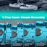 Reel Yaks Raptor Modular Fishing Kayak – 9.5ft Lightweight Sit On Top Kayak for Adults & Youth – Stable & Portable, Ideal Space-Saving Design for Travel – 380lbs Capacity - Image 6