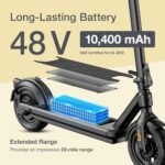 Electric Scooter – VX2 PRO Swiss Engineered Electric Scooters for Adults – 1300W Peak Power 22, 28, 37-Mile Ranges, IPX6 Water Resistant Fast Electric Scooter – 24 Months Support - Image 5