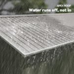 Outsunny 11′ x 13′ Outdoor Storage Shed, Garden Tool Metal Shed with Foundation Kit, Double Lockable Door, Air Vents and Sloping Roof, for Backyard, Patio, Lawn, Light Gray - Image 6